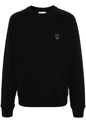 Maison Kitsuné fox-patch cotton sweatshirt - Black