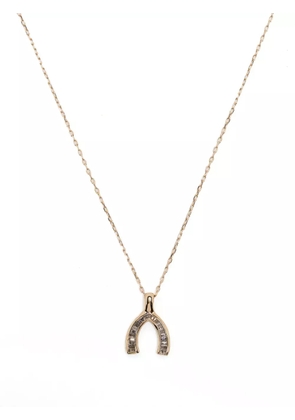 Adina Reyter 14kt yellow gold Wishbone diamond necklace