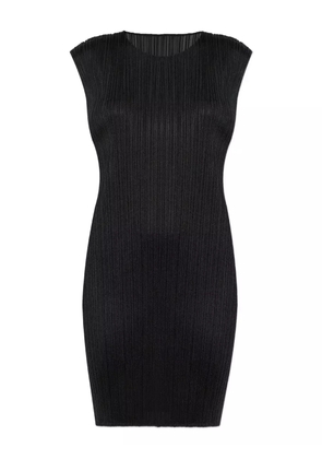 Pleats Please Issey Miyake pleated mini dress - Black