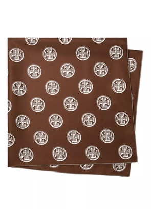 Tory Burch patterned silk pareo - Brown