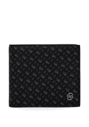 BOSS monogrammed bifold wallet - Black
