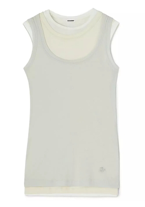 Jil Sander layered cotton tank top - Grey