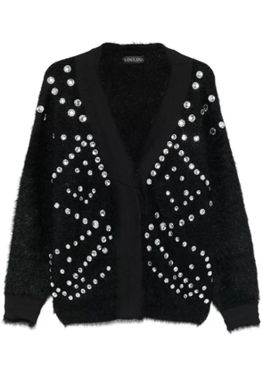 Loulou crystal-embellished cardigan - Black