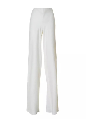 Alberta Ferretti linen high-waisted trousers - White