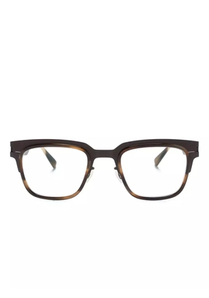Mykita Raymond rectangle-frame glasses - Brown