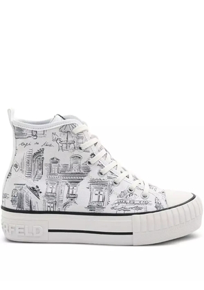Karl Lagerfeld x Jorge Parra high-top sneakers - White