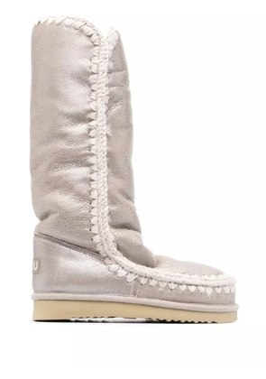 Mou metallic leather boots - Neutrals