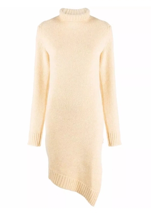 Jil Sander asymmetric-hem roll neck jumper - Yellow