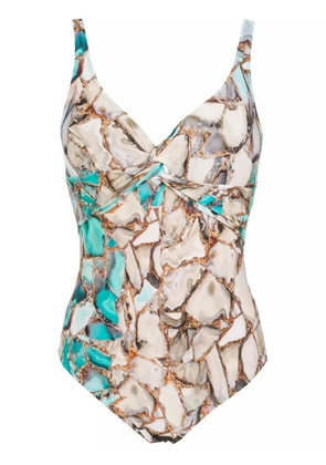 Lygia & Nanny Adriana gemstone-print swimsuit - Blue