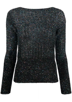 Maison Margiela sequin-embellished knitted jumper - Blue