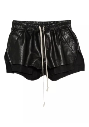 Rick Owens drawstring leather shorts - Black