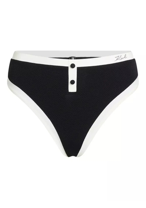 Karl Lagerfeld contrasting-trim bikini bottoms - Black