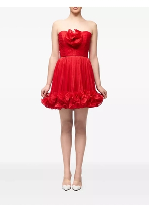 Ana Radu floral-appliqué dress - Red
