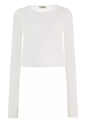 ETERNE round-neck long-sleeved top - Neutrals