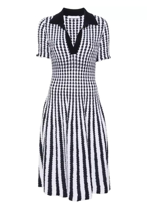 Antonino Valenti striped seersucker midi dress - Blue