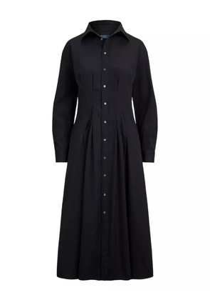 Polo Ralph Lauren collared pleated shirt midi dress - Black