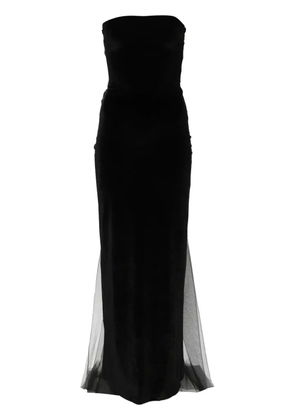 Atu Body Couture bow-detail velvet gown - Black