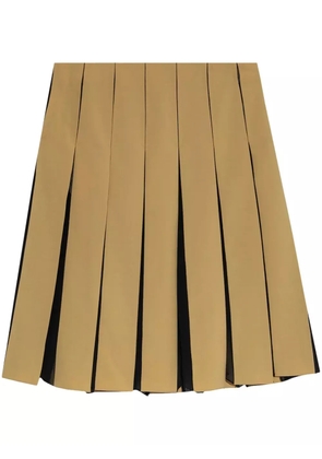 Marni pleated colour contrast skirt - Neutrals