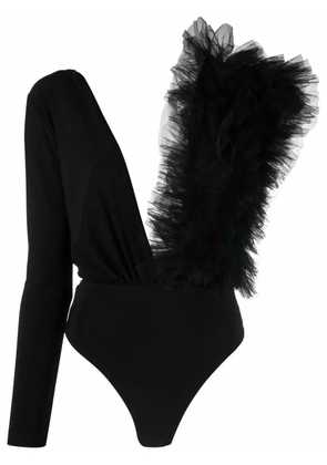 Alchemy x Lia Aram ruffle-detail bodysuit - Black