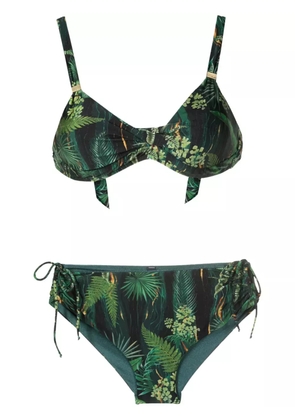 Lygia & Nanny Marcela leaf-print bikini - Green