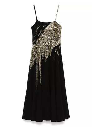 Loulou bead-embellished midi dress - Black
