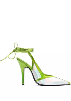 The Attico 120mm Venus leather pumps - Green