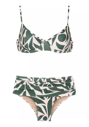 Lygia & Nanny Liliane abstract-print bikini - Green