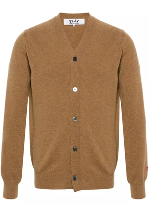 Comme Des Garçons Play heart-patch wool cardigan - Neutrals