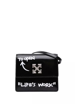 Off-White Pre-Owned 2019-2025 Glazed Calfskin Life's Work Jitney 0.7 Bag crossbody bag - Black