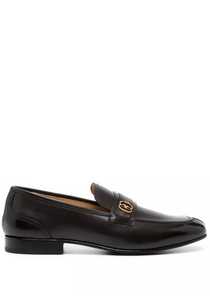 Bally Emblem-plaque leather loafers - Brown