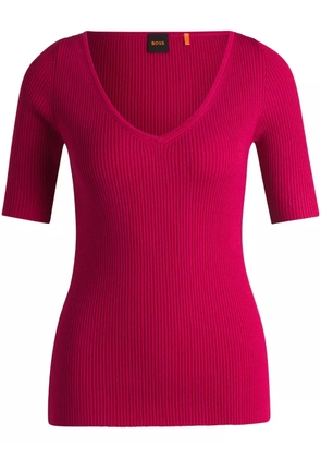 BOSS ribbed T-shirt - Pink