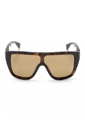 Alexander McQueen Eyewear skull hinge shield-frame sunglasses - Brown