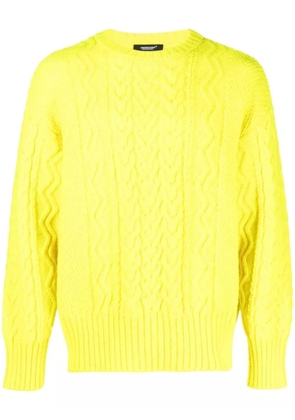 Undercover cable-knit jumper - Yellow