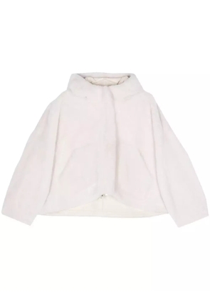 Blancha reversible leather coat - White