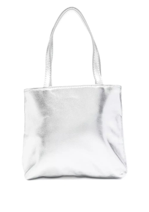 Hai leather tote bag - Silver