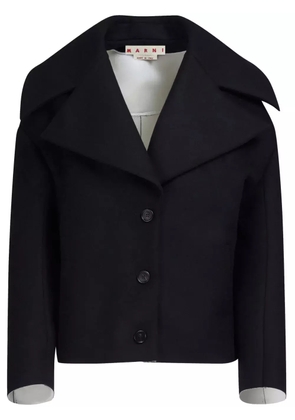 Marni notched-collar single-breasted jacket - Black