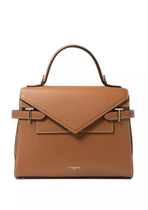 Le Tanneur medium double flap Emily tote bag - Brown