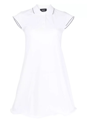 We11done contrast-stitching shirt dress - White