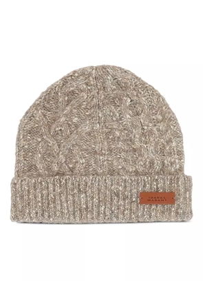 ISABEL MARANT Tolie cable-knit beanie - Neutrals