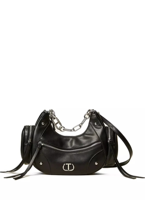 TWINSET chain-trimmed pocket-embellished shoulder bag - Black