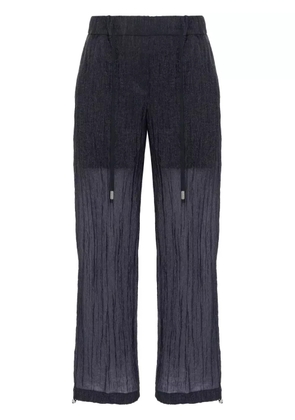 Peserico seersucker straight trousers - Blue