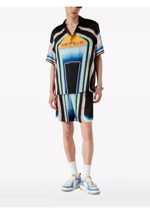 Casablanca Graphic Mountain graphic-print shirt - Blue