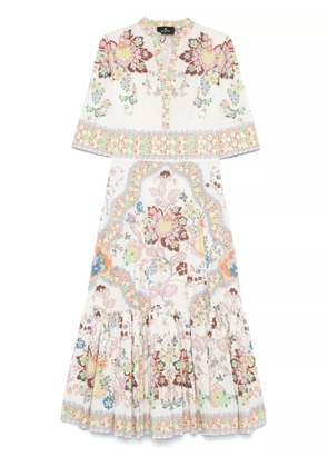 ETRO floral-print maxi dress - White