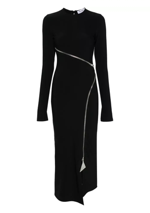 The Attico zip-detail midi dress - Black