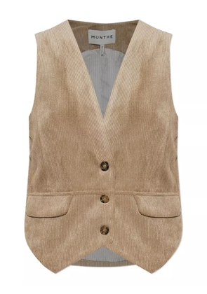 MUNTHE Lillian corduroy waistcoat - Brown