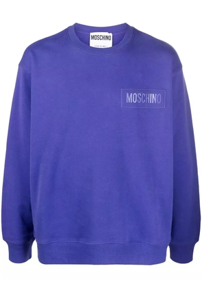 Moschino logo-patch sweatshirt - Blue