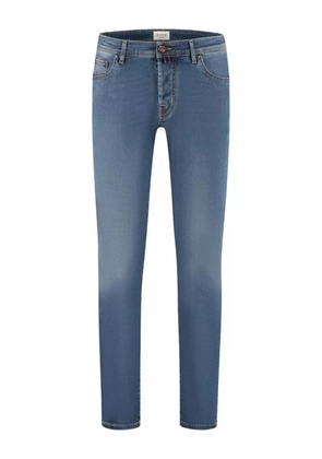 Jacob Cohën logo-patch jeans - Blue