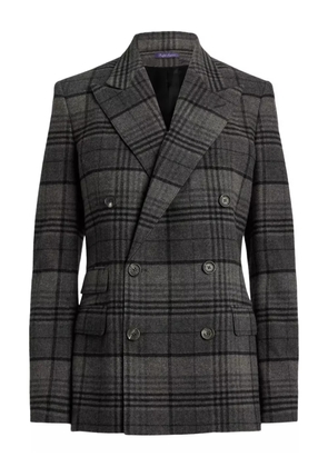 Ralph Lauren Collection Kent plaid-print double-breasted blazer - Grey