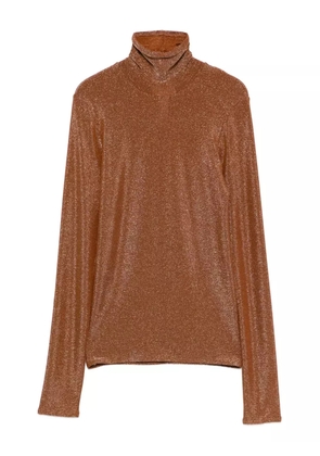 Forte Forte lurex turtleneck top - Brown