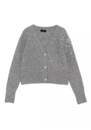 LIU JO embellished button cardigan - Grey